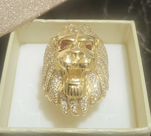 Anello leone oro 18kt