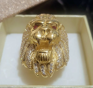 Anello leone oro 18kt