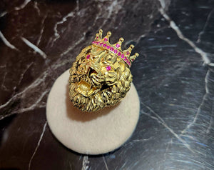 Anello Leone oro 18kt