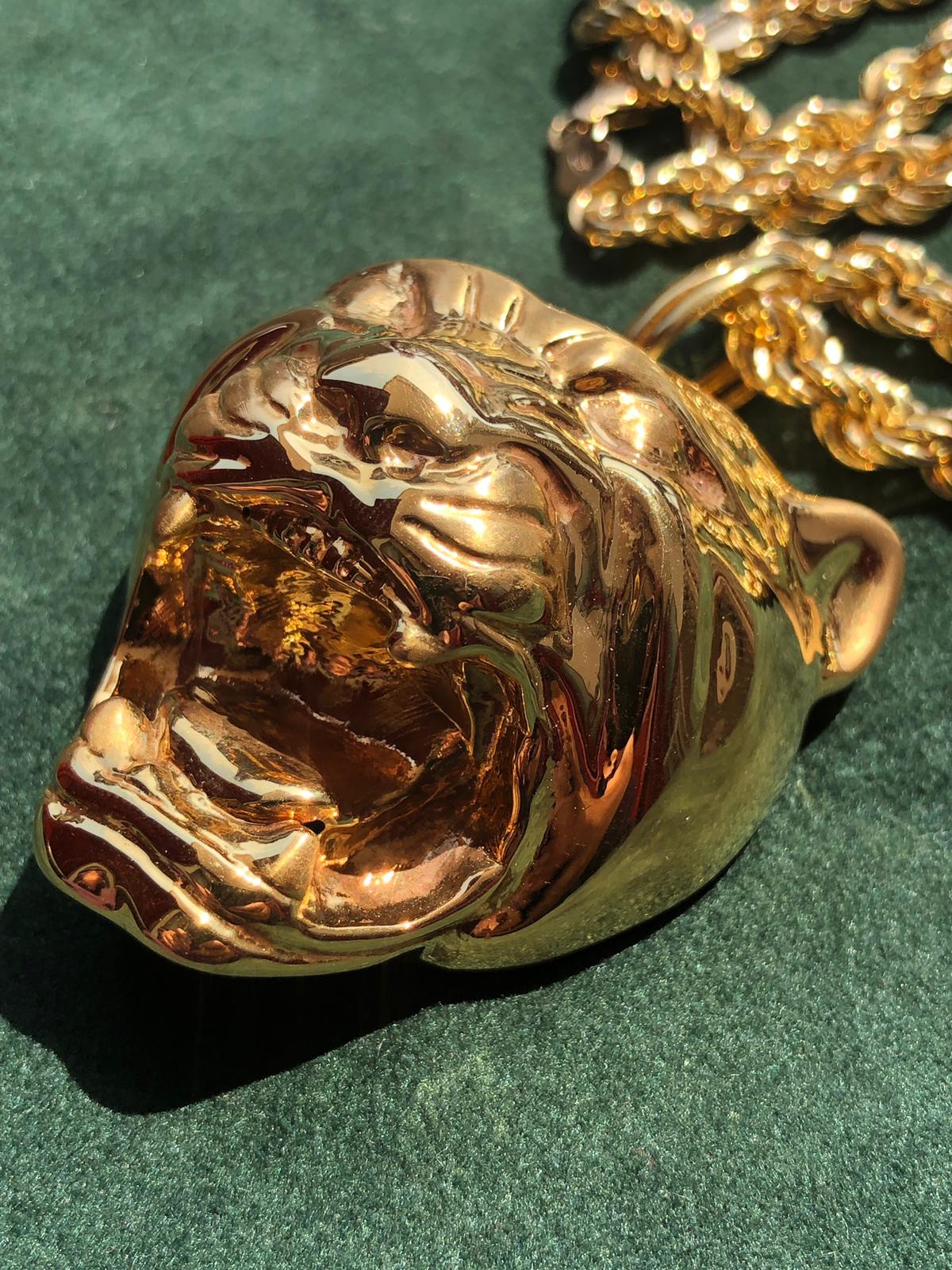 Ciondolo 18kt testa di Leopardo