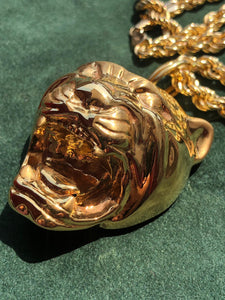 Ciondolo 18kt testa di Leopardo