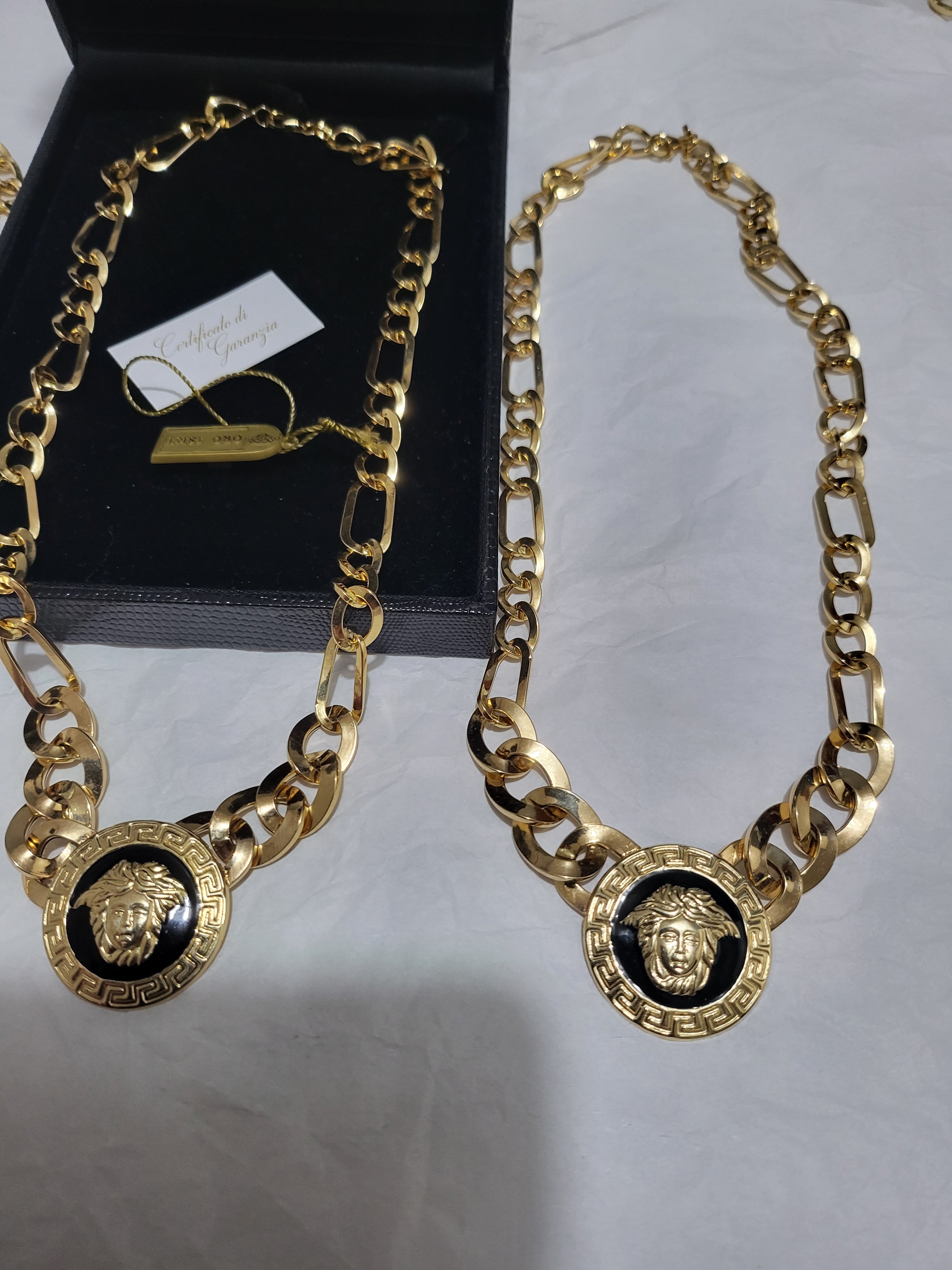 Girocollo artigianale oro 18kt 750%