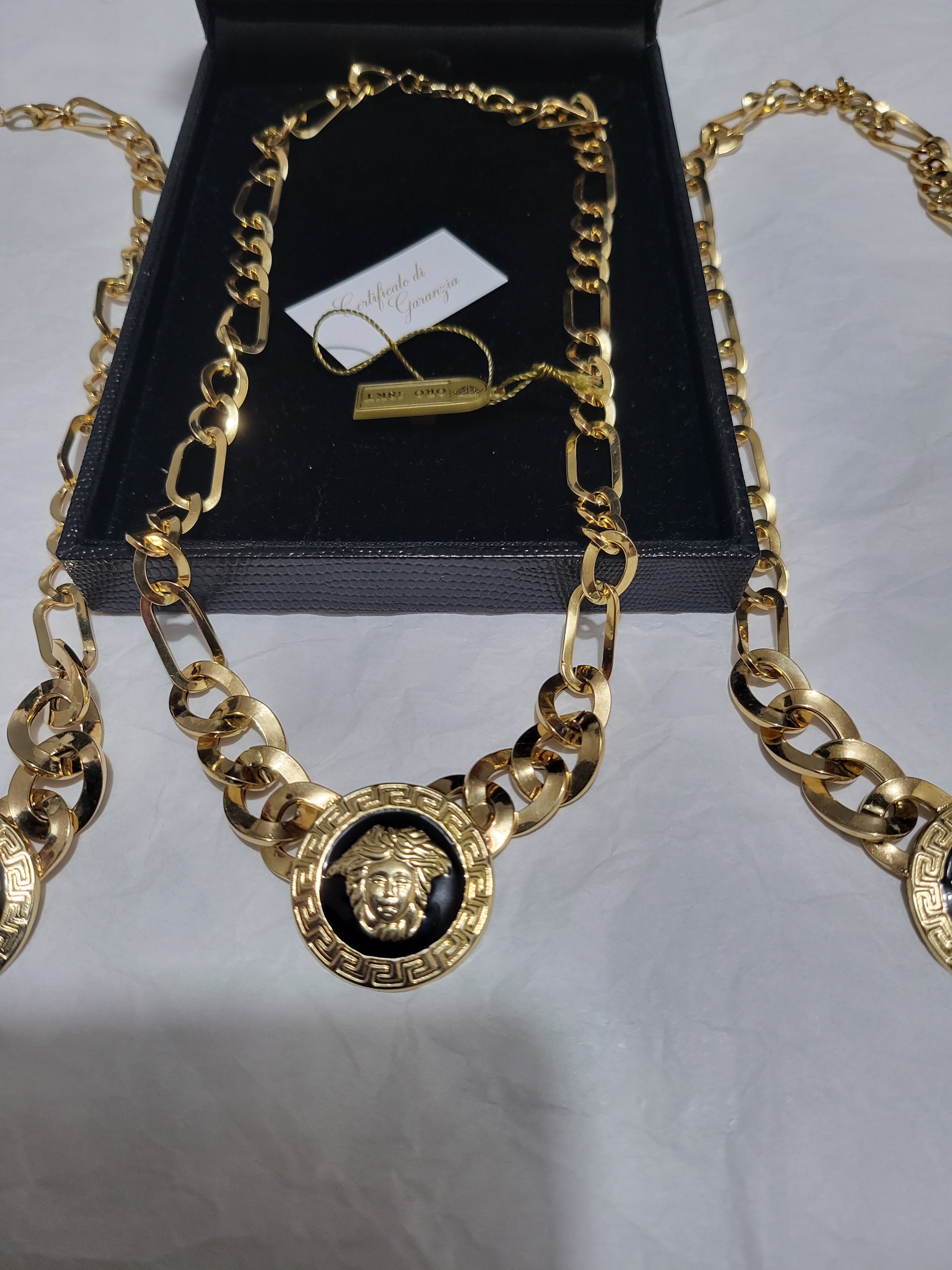 Girocollo artigianale oro 18kt 750%