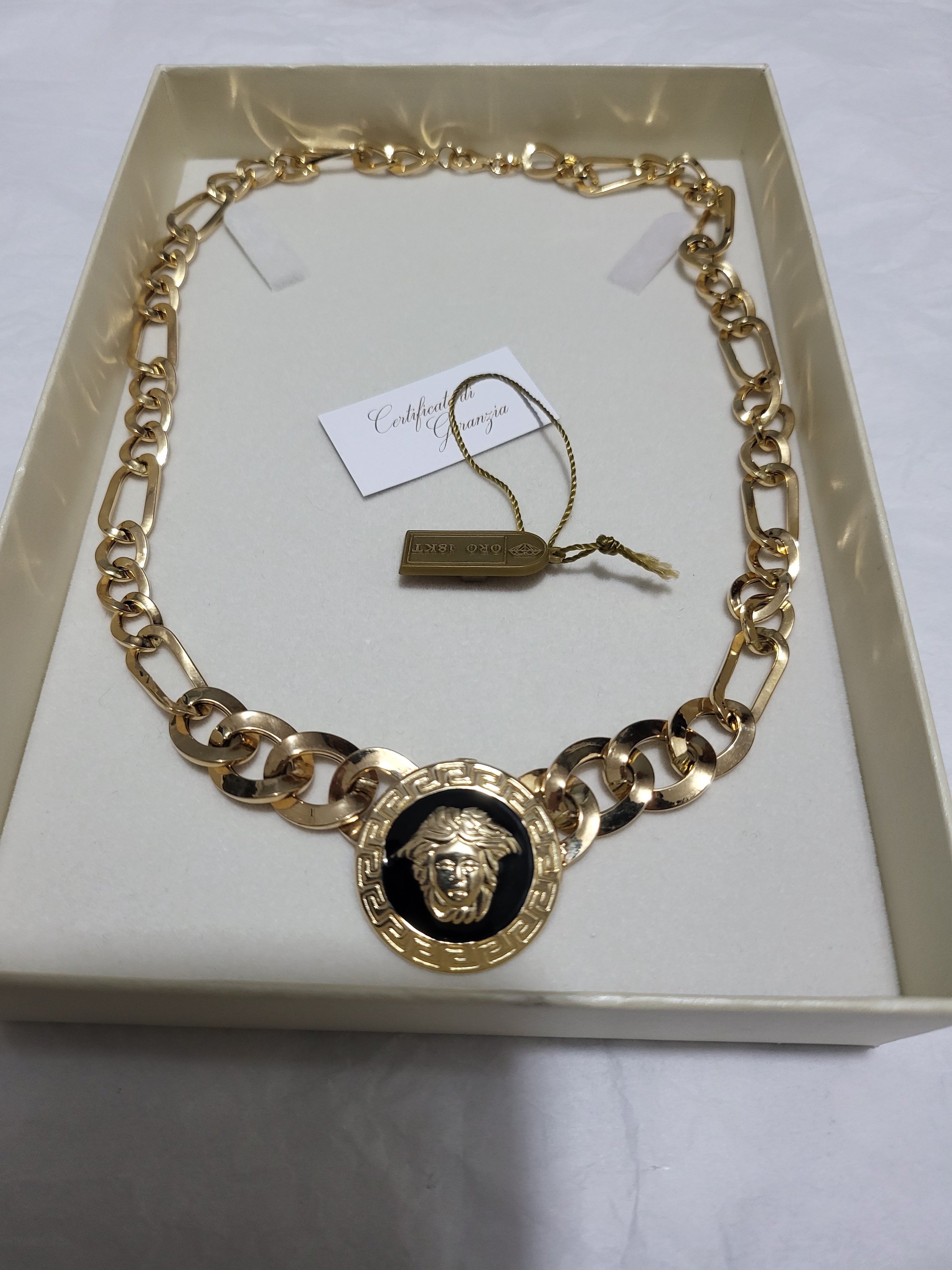 Girocollo artigianale oro 18kt 750%