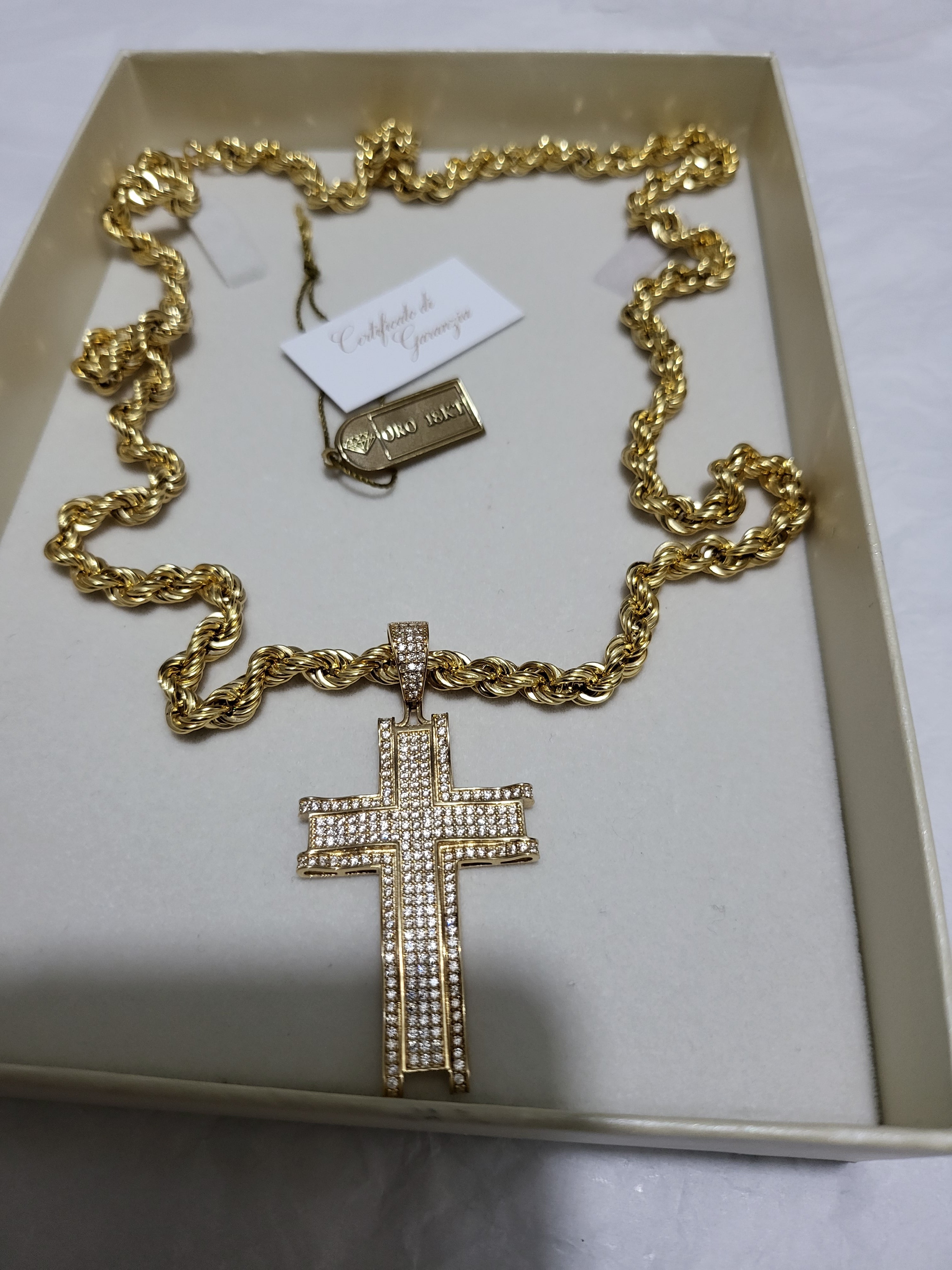 Collana oro 18kt 750%