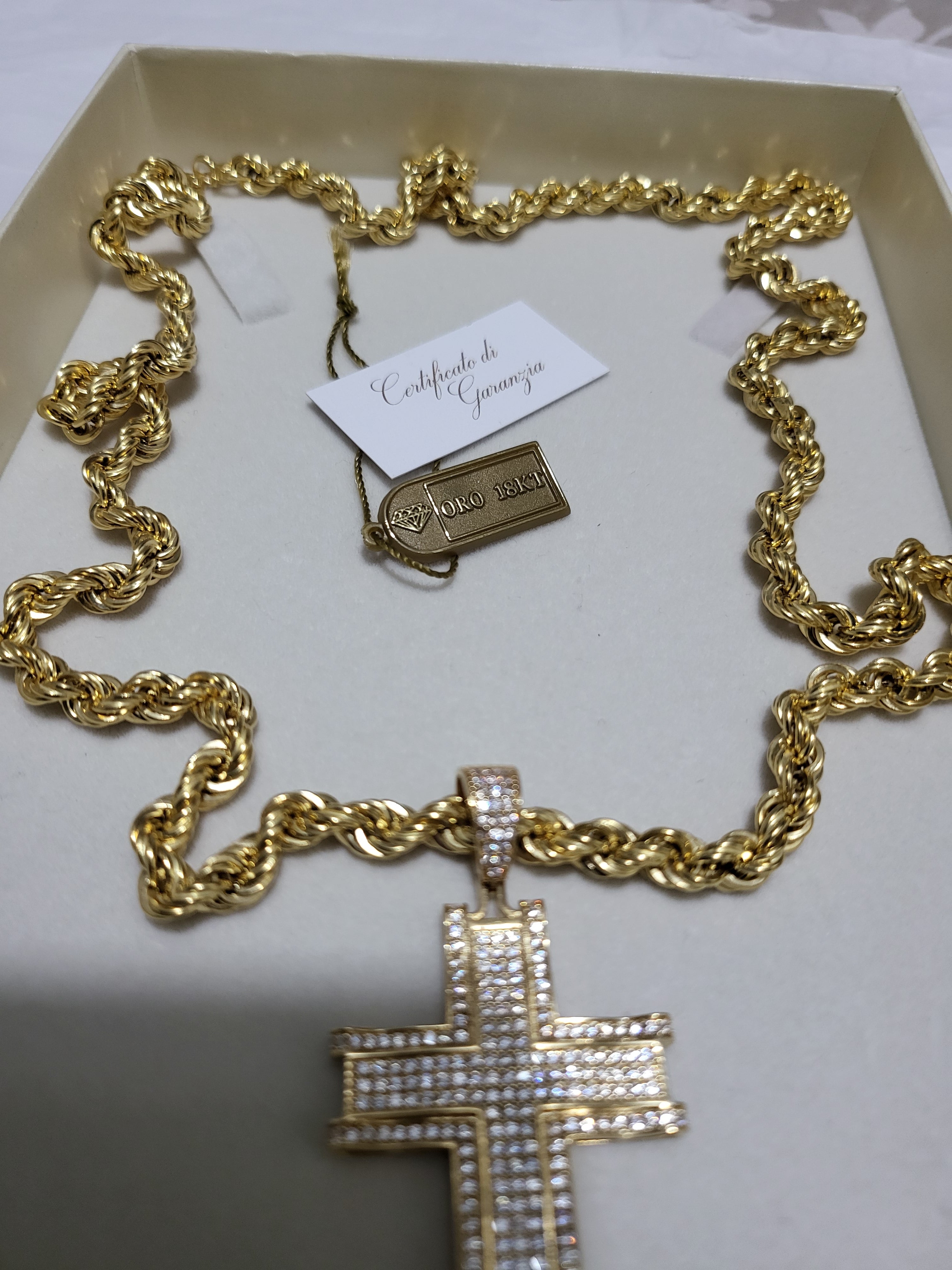 Collana oro 18kt 750%