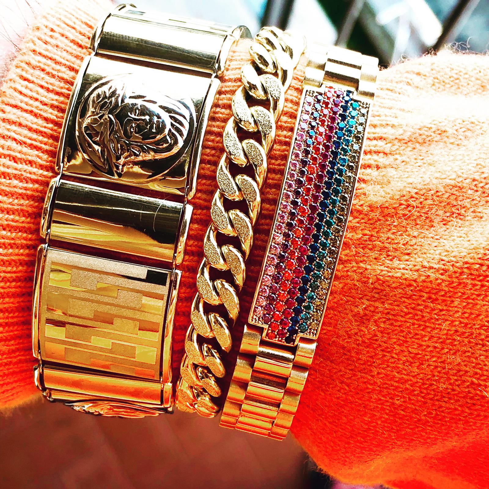 Bracciale 18kt a piastrine