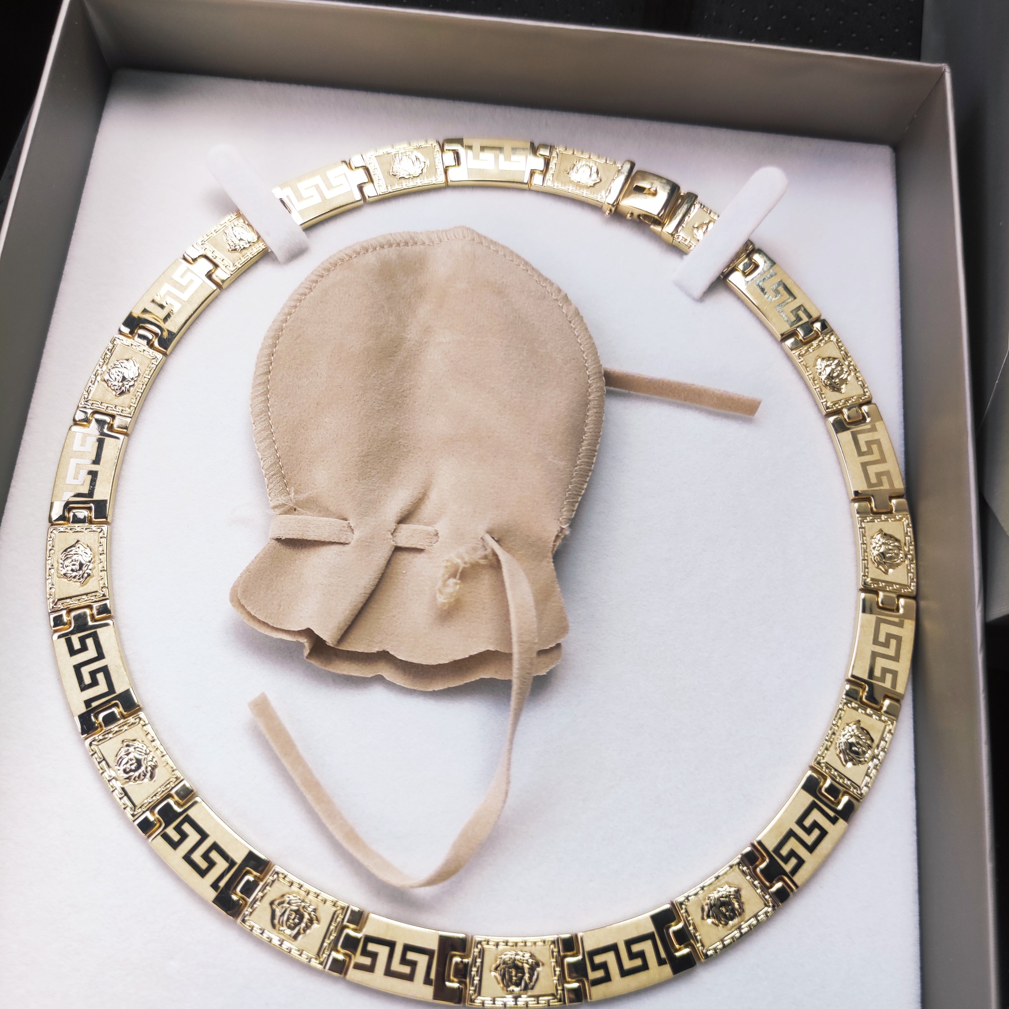 Collana 18kt a piastrine