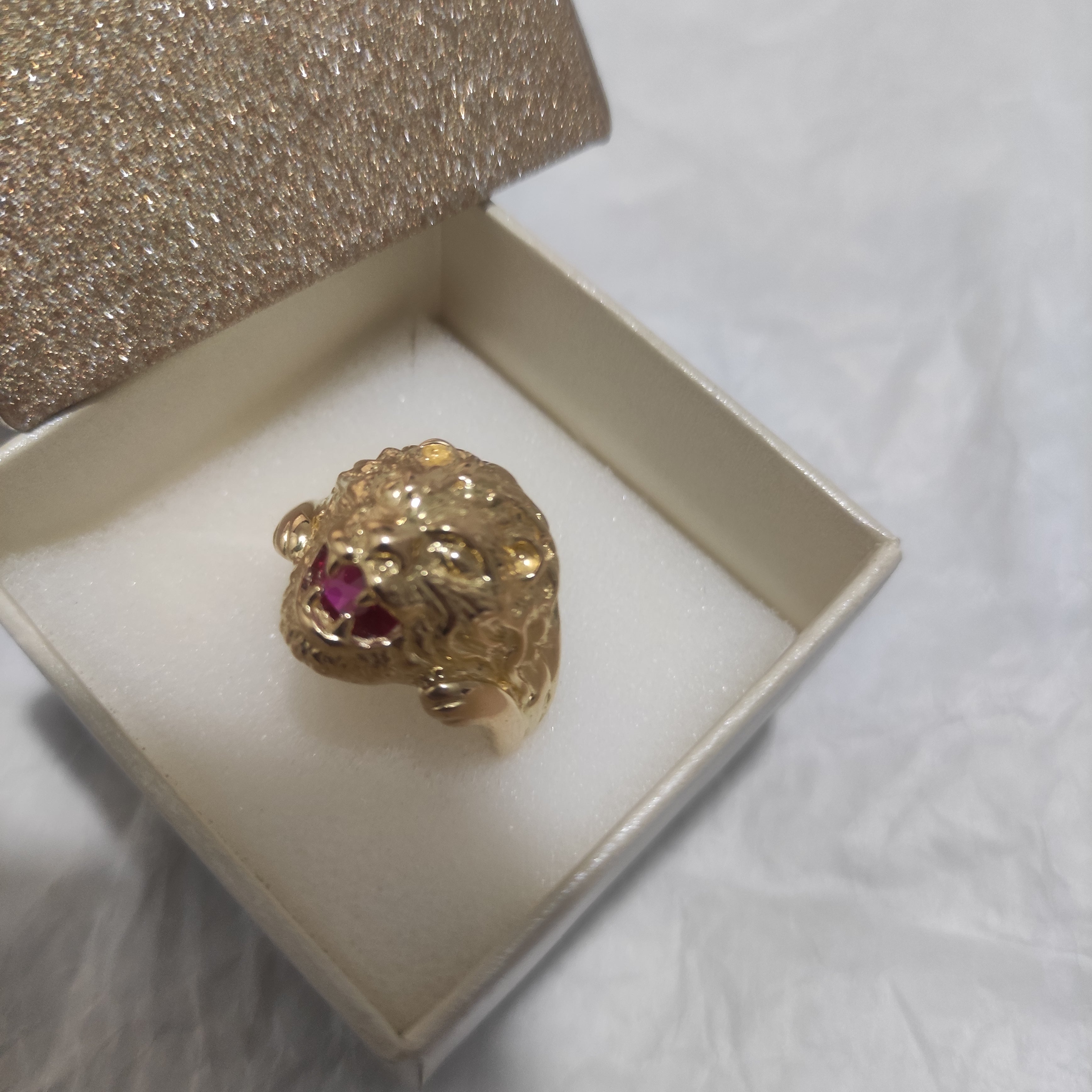 Anello 18kt testa di leone