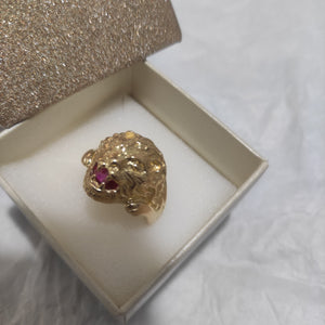 Anello 18kt testa di leone