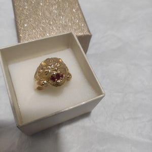 Anello 18kt testa di leone