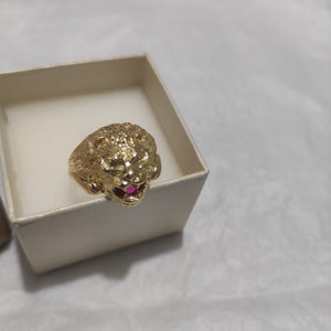 Anello 18kt testa di leone