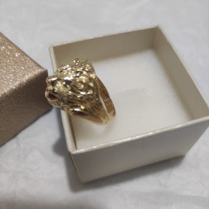 Anello 18kt testa di leone