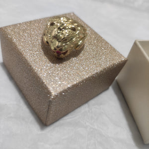 Anello 18kt testa di leone