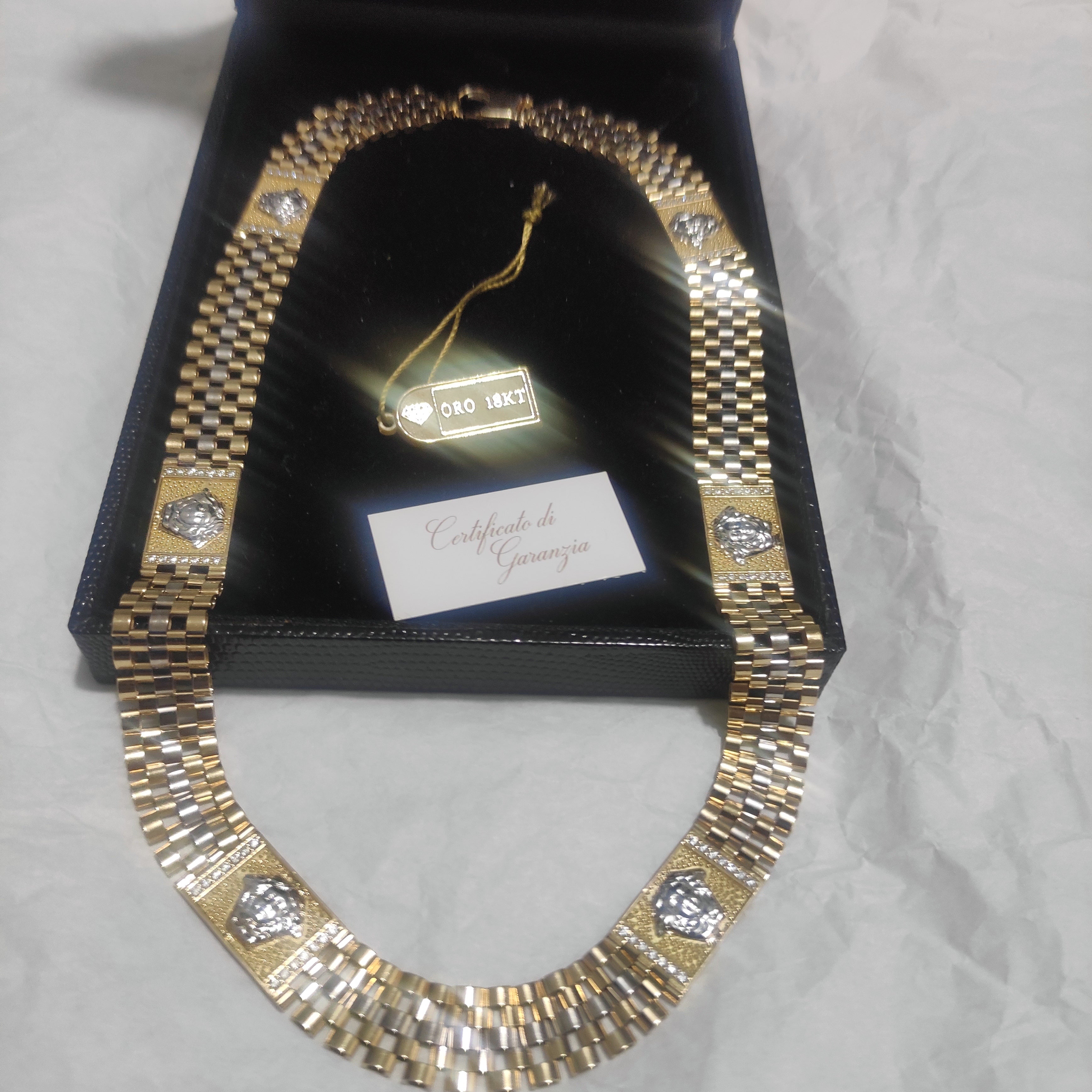 Collana girocollo oro 18kt 750%