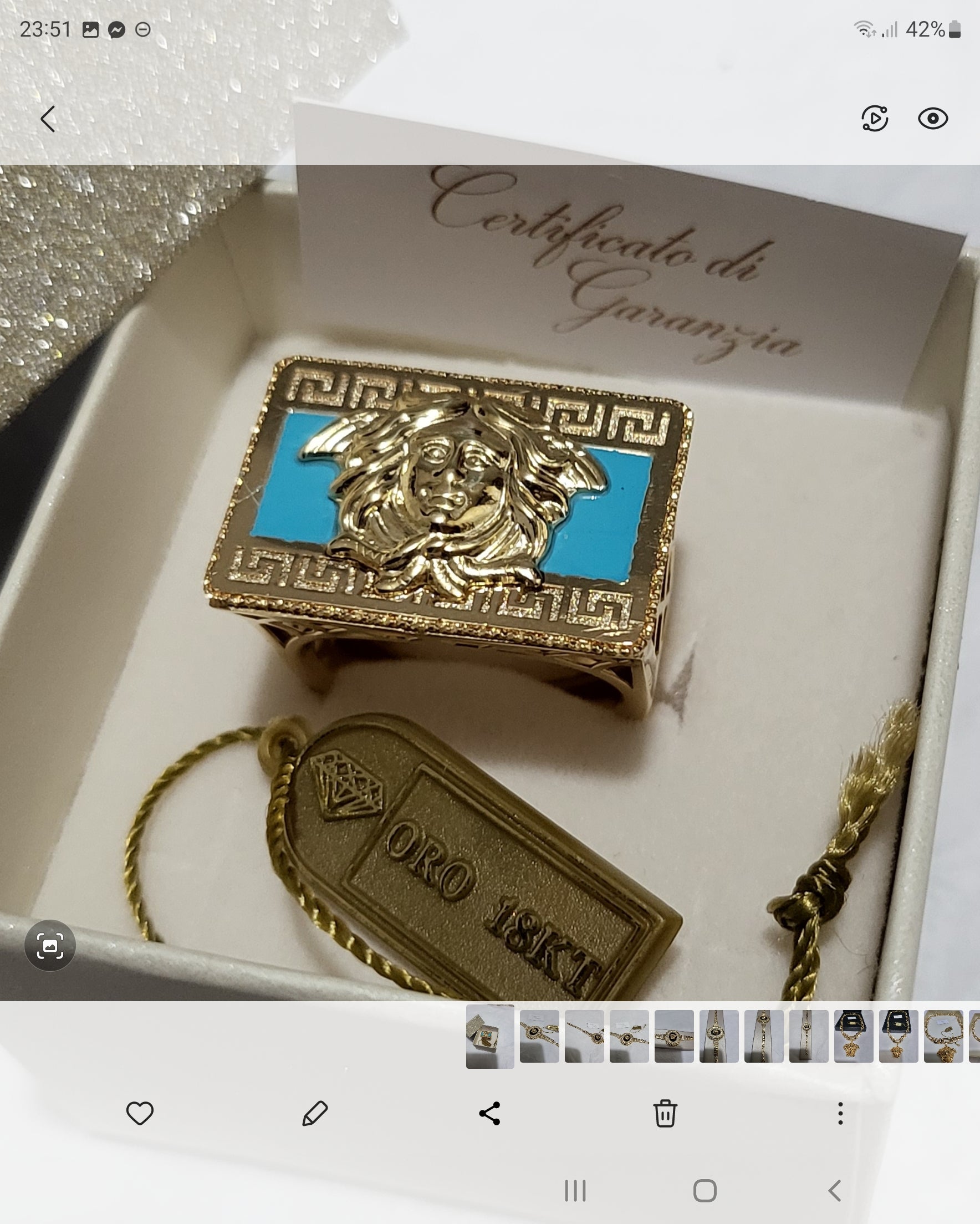 Anello oro 18kt 750